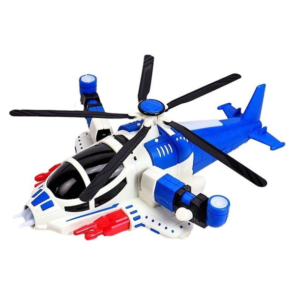 Sähköinen universal muunnettavissa oleva lasten taistelijalelu kevytmusiikkihelikopteri (sininen)