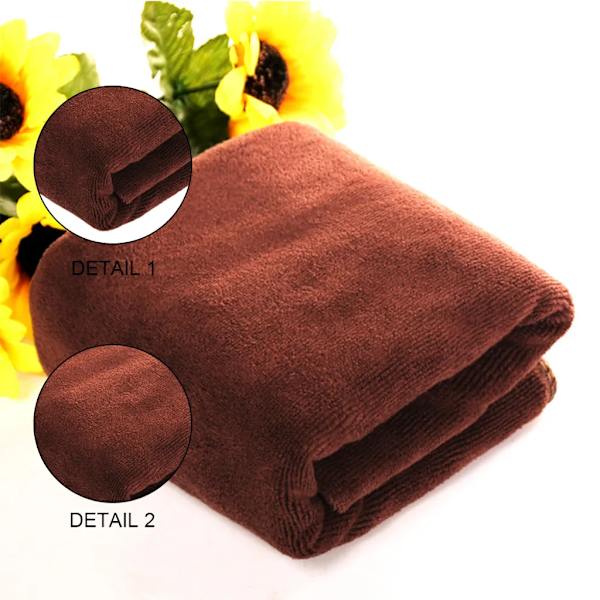 Mjuka och lätta mikrofiberhanddukar, mikrofiberbadhandduk, superabsorberande sport handduk, (brun)