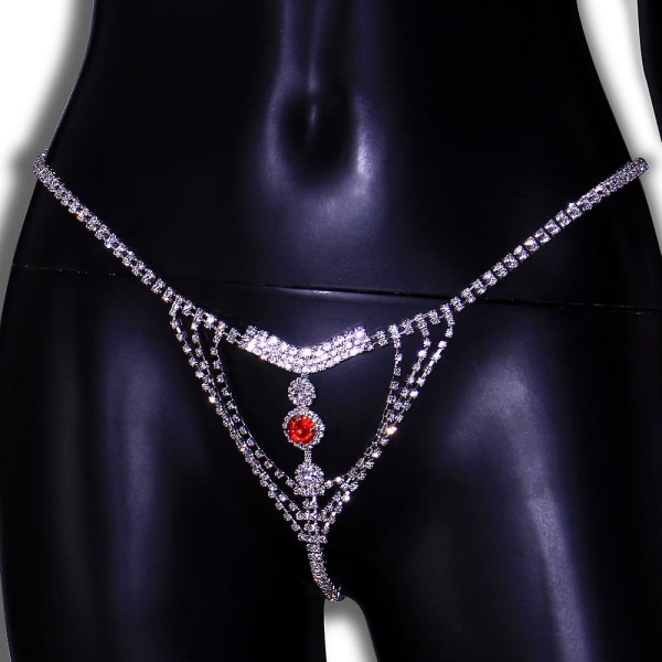 Rhinestones Body Chain Sølv Bikini Kjede