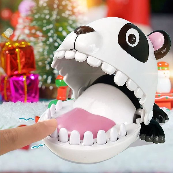 Spoof-legetøj Trick-legetøj Dyre-fingerbid-spil, Panda-håndbid-spil Stress-relief-spil Børnelege (panda)
