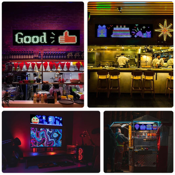 LED-matrispixelpanel Bluetooth APP USB 5V flexibel adresserbar RGB Graffiti - SNNGV