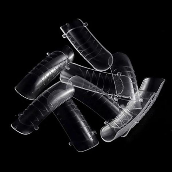 120 st Poly Nail Extension Gel Dual Forms Nail Builder Extension Gel Nail Form Clear Full Cover Falska Nagelspetsar Dual Forms Acrylic Nail Forms
