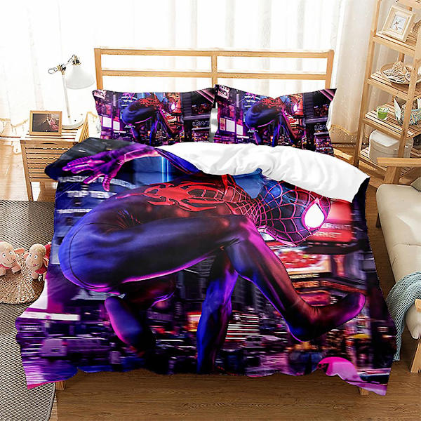 3D Digitaltryck Marvel Spider-Man Serie Örngott Täcke Täcke Sängkläder Tredelad Set ZZX13 180*200cm -ZHENV（180*200cm）