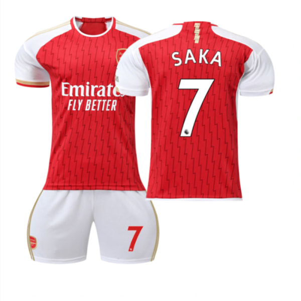23-24 Arsenal Home Kids Football Shirt Kit - tröja nr 7 Saka #24