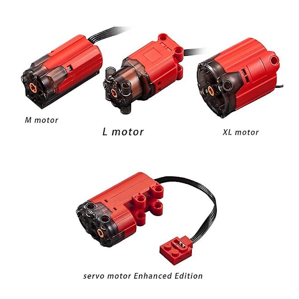 DIY Byggsten Motor för Power Functions Elektrisk Monterad Byggsten Del för MOC High-te - Sfygv