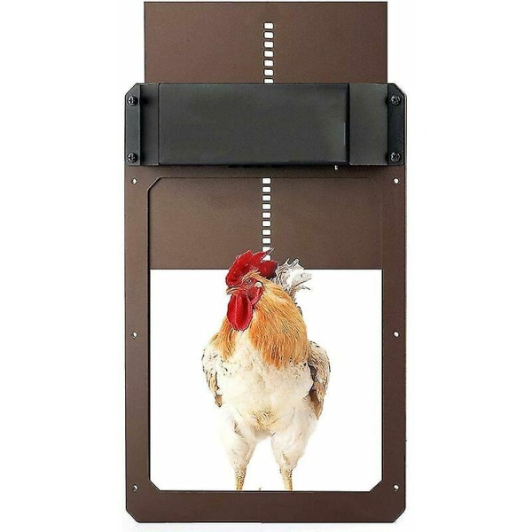 Automatisk hønsegårdsdørsett, batteridrevet automatisk hønsehusdør med timer og lyssensor, hønsehustilbehør_Aleko