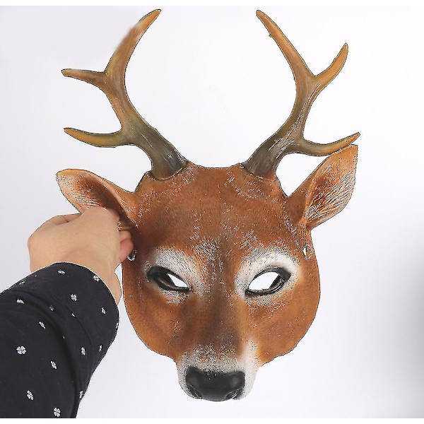 Hjortmask Jul Ren Hjort Hjortmask För Halloween Juldräkt Djurmask