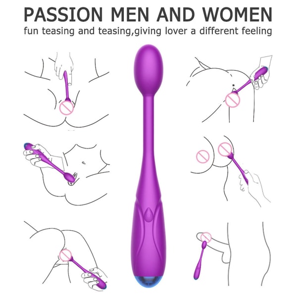 10 lägen Bullet Stick Tyst Massage Stick Bärbar silikonboll Feminint nöje