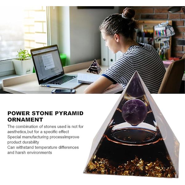 Positiv energi pyramid orgonit pyramid bordsdekoration lindra stress för födelsedagspresent (#3)（9）