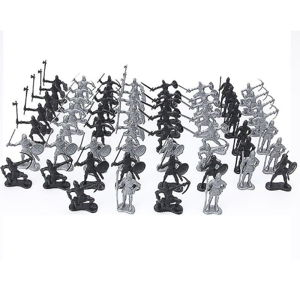 Sæt med 60 fangehuller og drager Fantasy bordpladefigurer 7 mm skala 20 unikke design umalet