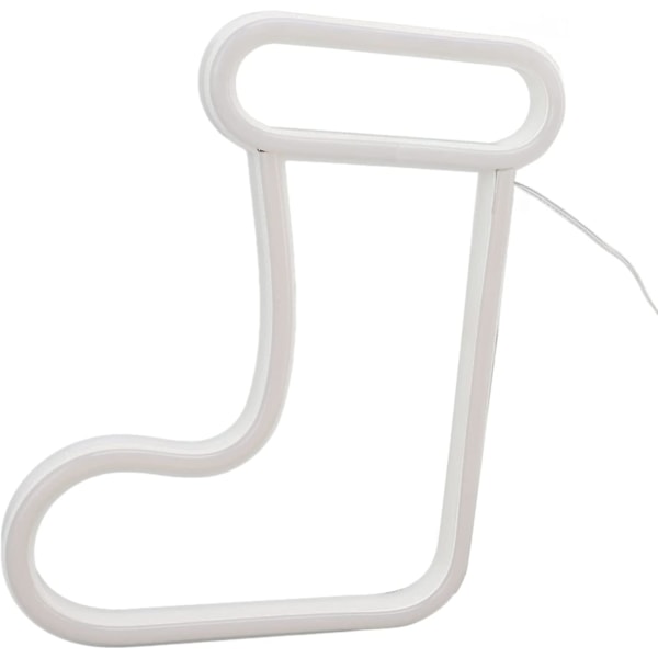 Jul Neon Skylt, Jul Boot Neon Ljus, LED Vägg Dekorativ, Batteri & USB Drivna Ljus Upp Vägg Dekor, Jul LED Ljus Upp Skylt för Sovrum
