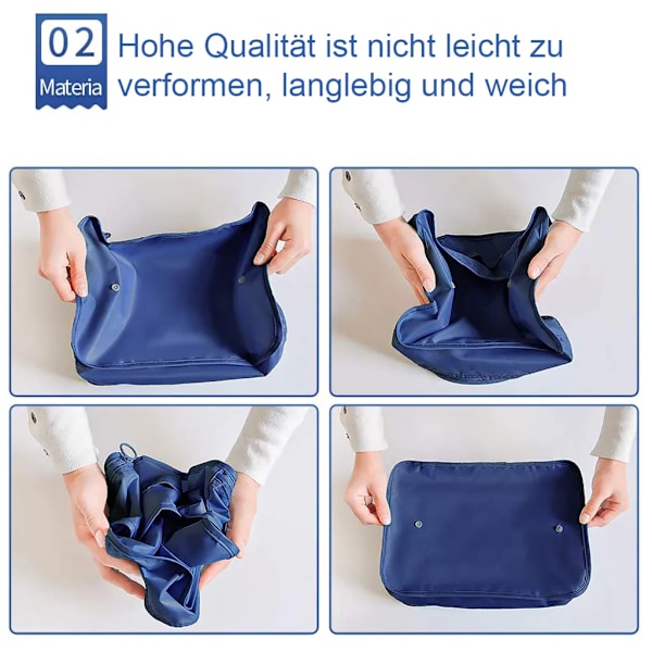 Organizer set, packkuber klädpåsar skopåsar researrangör packkuber kosmetika researrangör packpåsar (8 delar)