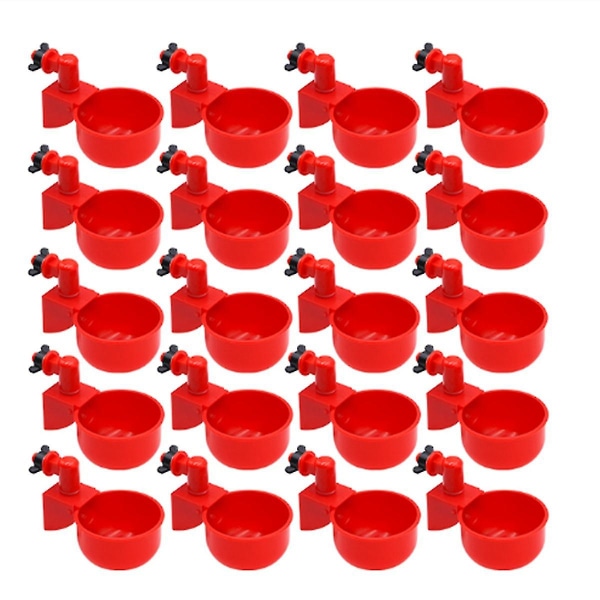 20 st Automatisk Fjäderfädricksskål Kycklingvattenkoppar Anka Dricksmaskin Hängande Dricksskål