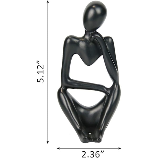 Hartsstaty i Thinker-stil Dekoration Abstrakta Skulpturer Samlarfigurer för Heminredning Modern