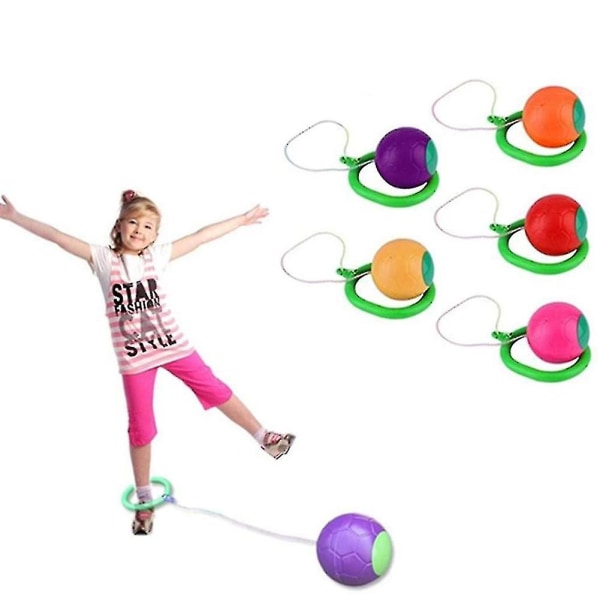 Hopp over ball Barn trener koordinasjon og balanse Hopp Hopp Lekeplass Leke Hopp til fots og spinn ballen (gul)