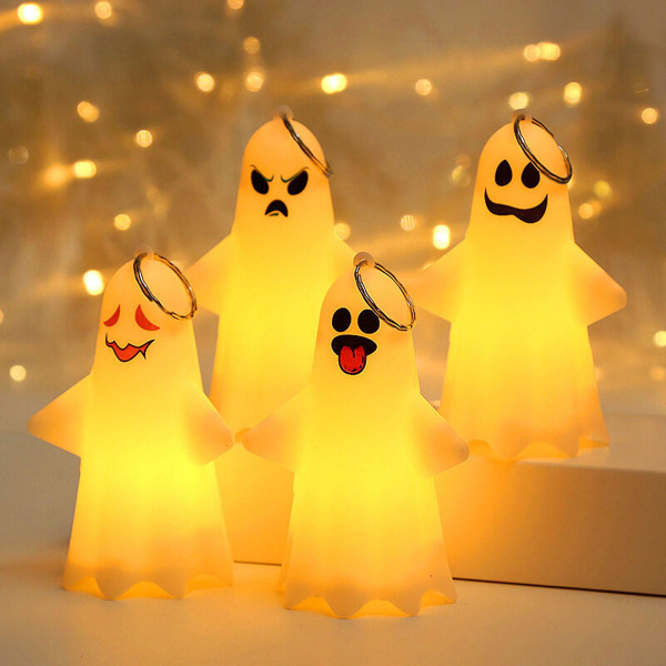Halloween Ghost Lights Halloween-dekorasjon Nattlys Utendørs Innendørs Ghost Lamp（E）