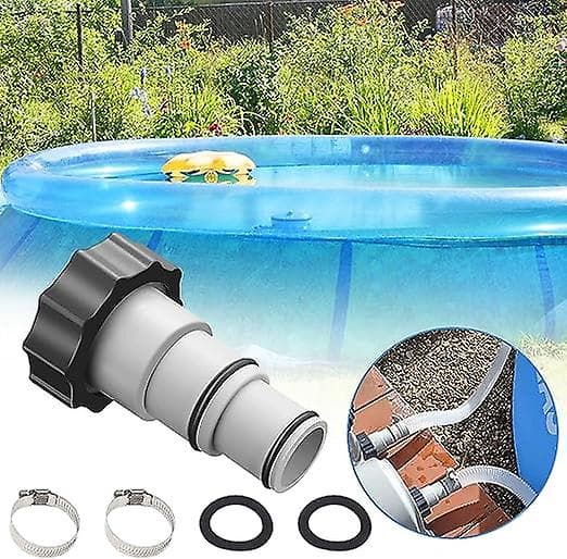 Pool Adapter för Intex Pool Anslutningsset Slangadapter 32-38mm för Poolpumpar