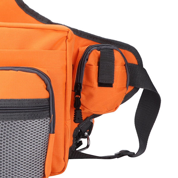 2024 Polyester Multifunktionell Fiskeutrustning Crossbody Väska med Justerbara Axelremmar (Orange)