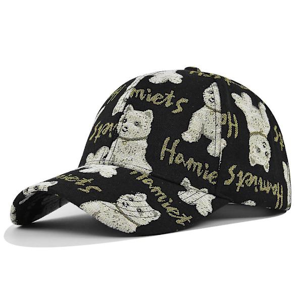 Koreansk version av The Bear Baseball Cap Puppy Cap tryckt casual ins All-match dam utomhushatt