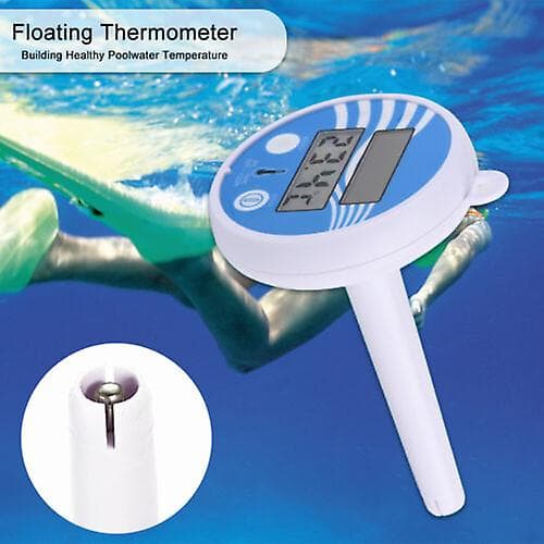Flytande digital pooltermometer solcellsladdad utomhus spa temperaturmätare