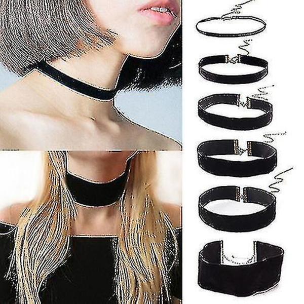 Kvinner Dame Svart Fløyel Choker Gotisk Halskjede Enkelt Retro Smykker Julegave