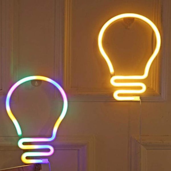 2024, neonkyltit neonseinäkyltti neonvalot makuuhuoneeseen lastenhuoneeseen hotelliin paristolla/usb-käyttöinen (väri)