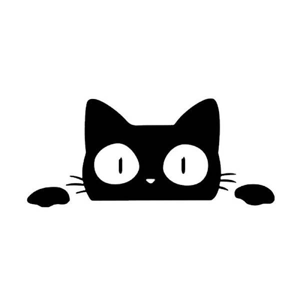 Söt Kitty Cartoon Kattdjur och Djur Vattentät Bilstickers