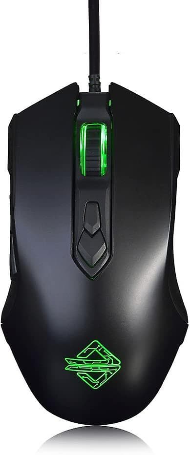 Aj52 Watcher RGB Spelmus, Programmerbara 7 Knappar, Ergonomisk LED-Bakgrundsbelyst USB-Spelmus Dator Bärbar PC, För Windows Mac OS Linux, Svart