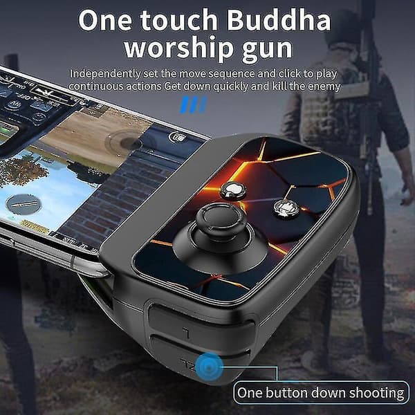 Mobiltelefon Bluetooth Gamepad Pubg Shooting Game Handkontroll Singel Hand Move Joystick För IOS Android Telefon Tillbehör