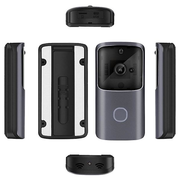 Trådlös WiFi dörrklocka smart video telefon visuell intercom dörrklocka säkerhetskamera