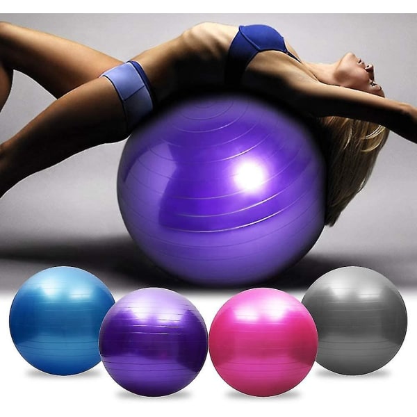Yogaboll, Anti-burst, Förtjockad, Stabilitet, Balansboll, Pilates, Barre, Fysioterapi, Träningsboll, Present, Luftpump