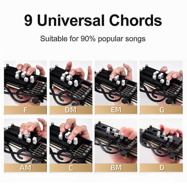 Opgraderet One-key Guitar Chord Trainer Chord Learning Assisted Tool 25 Akkorder Til Begyndere