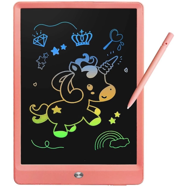 Ritning LCD-skrivplatta Raderbar Doodle Board för barn（Rosa）