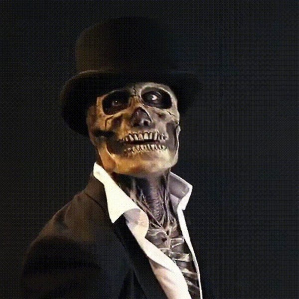 Uusin Skeleton biokemiallinen naamio 2022 Halloween-juhliin Cosplay Props Silikoninen Full Cover Head (Vain hattu)