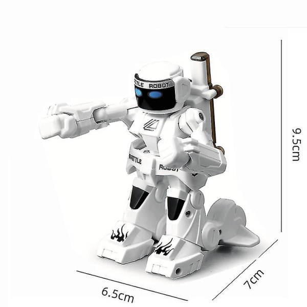 Til Fighting Kids Rc Robot Legetøj Somatosensorisk fjernbetjening Bokserobot Dobbelt Konkurrencekamp Intelligent Robot（hvid）