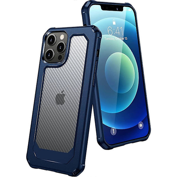 Designad för iPhone 13 Pro Max, Militärt Fallskydd Transparent Matt Skal Passar för iPhone 13 Pro Max 6,7 Tum, Gudian-serie, Blå