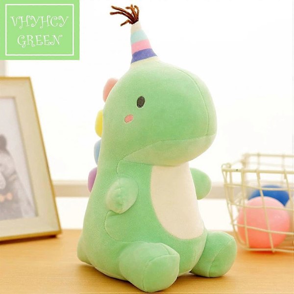 Plushdjur, Söta Dinosaurie Leksaker, Mjuka Dino Plushies för Barn, Plyschdocka Presenter för Pojkar Flickor (Grön, 9 Tum)