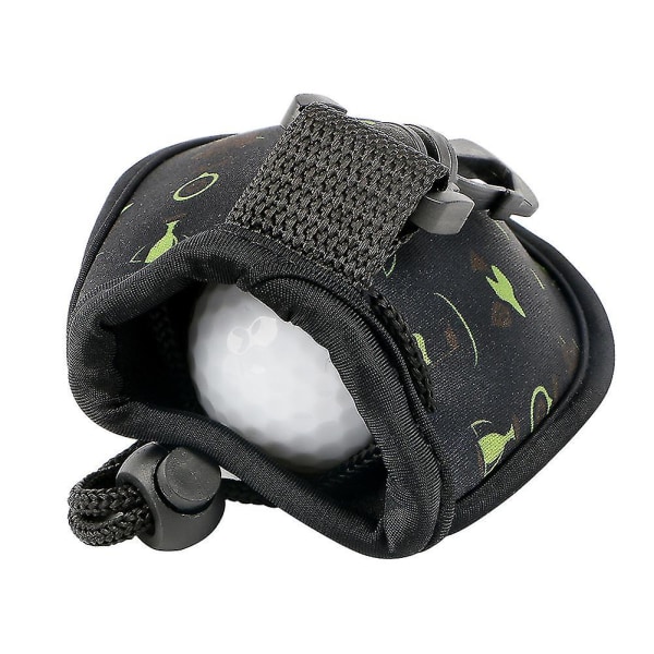 Liten Golfs Ball Bag Holder Med Krok Snøring Liten Oppbevaringspose Gave Til Golfere Flerfarget Valgfritt (Hvit)
