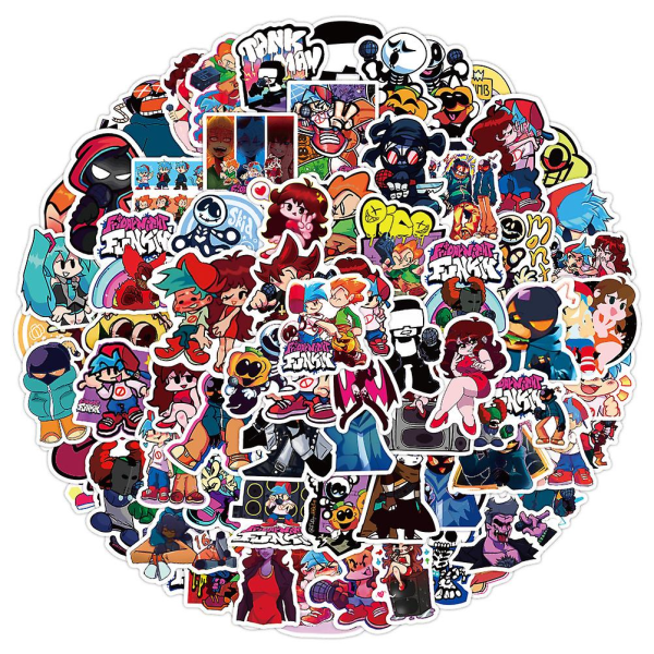 WABJTAM Stickers 100st Musikspel Vinyl Vattentäta Fest Dekaler för Vattenflaska Skateboard Laptop Gitarr Stötfångare