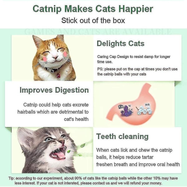3 Silvervine kattemynteballer, spiselige katteleker for katter slikker, trygge sunne kattungetyggeleker, tannrengjøring Dental katteleke, kattevegggodbiter