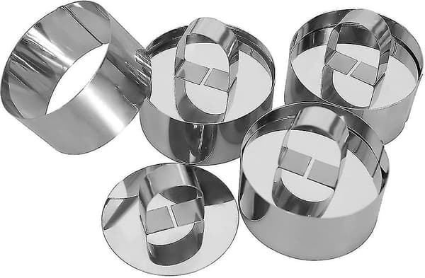 Rostfria kakringar, 3 x 3 tum bakform