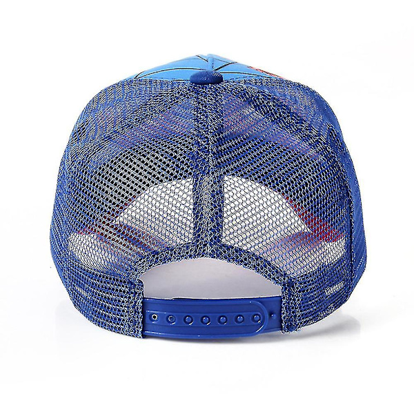 Justerbar Spiderman Baseballkeps för Barn Mesh Nät Snapback Solskydd Hatt（A）