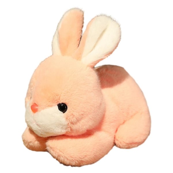 Simulering kanin plysch docka söt vit kanin leksak barndocka gåva (rosa)