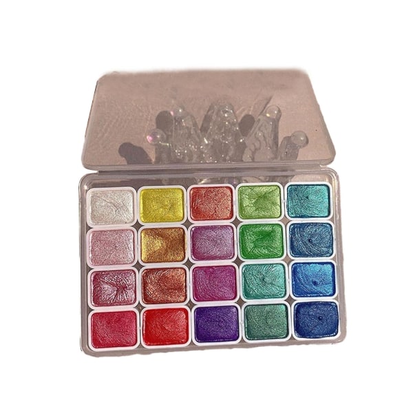 20 väriä piirustustarvikkeita Shimmer Metallic set Travel Art Kit (tyyli1)