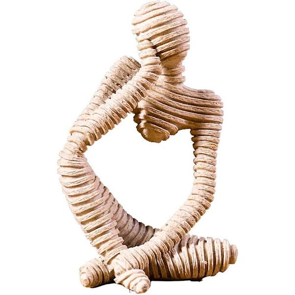Tänkaren Staty Resin Skulptur Staty Samlarobjekt Hantverk Konst Handgjord Skrivbordsdekoration (randig)