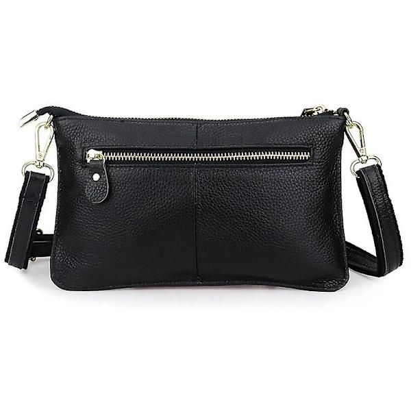 Läder handledsväska plånbok liten kuvertväska crossbody väska för kvinnor