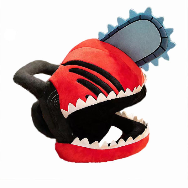 Anime Chainsaw Man Pochita Hat Pochita Plys Hovedbeklædning Blød Varm Plys Maske Kostume Fest Cosplay Hat Rekvisitter Til Voksne plyslegetøj