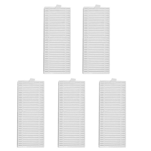 5 stk støvsuger reservedeler HEPA-filter egnet for 360 S8 S8 Plus feiemaskin robottilbehør filter (hvit)