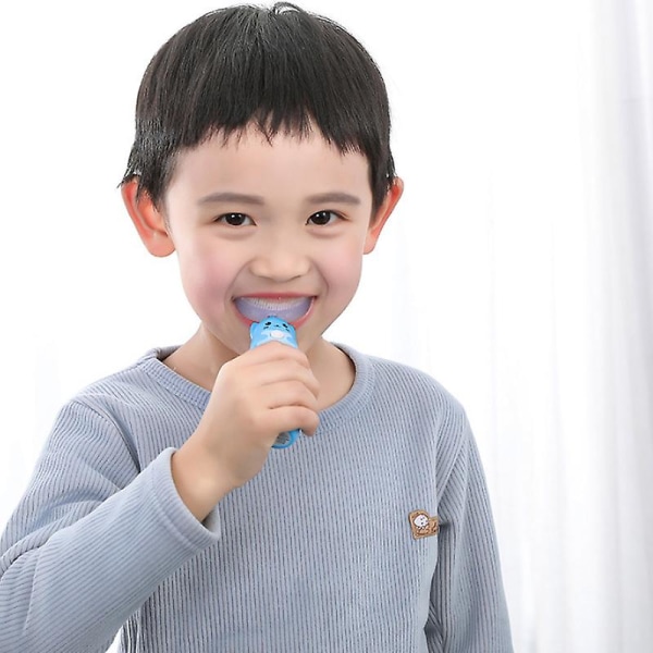 Børnenes elektriske tandbørste U-formet tandbørste Automatisk 360 elektrisk tandbørste Børnegave (Pink)
