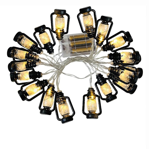 Led Ramadan Festival Retro Kerosene Lamp Strings Dekorativ Lykta